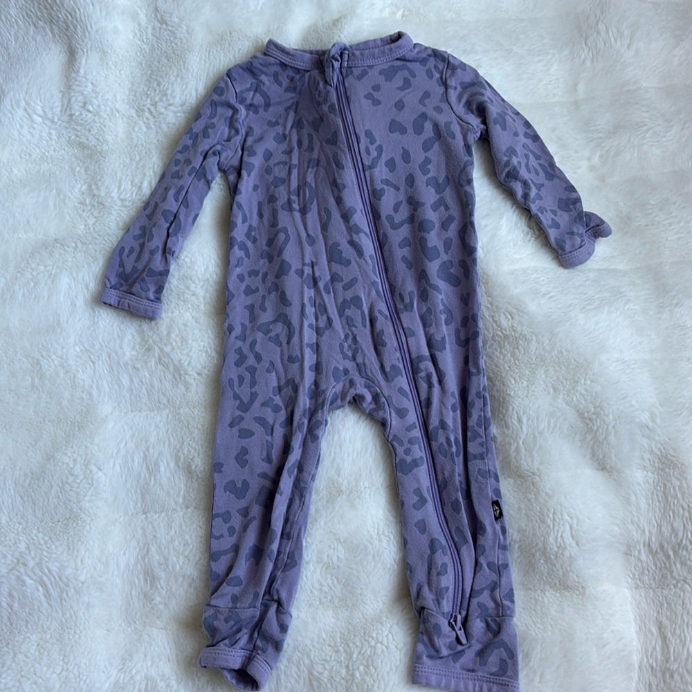 KYTE BABY ZIPPERED LEOPARD ROMPER